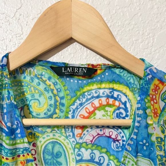 Lauren Ralph Lauren Medium Carnivale Paisley Mesh Swimsuit Cover Up Dress - Picture 3 of 9